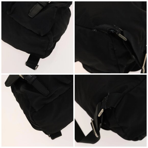 PRADA Backpack Nylon Black Silver Auth main image 8